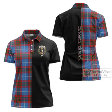 Skirving Tartan Women's Polo Shirt with Family Crest and Half Of Me Style Women - Tartan Vibes Clothing