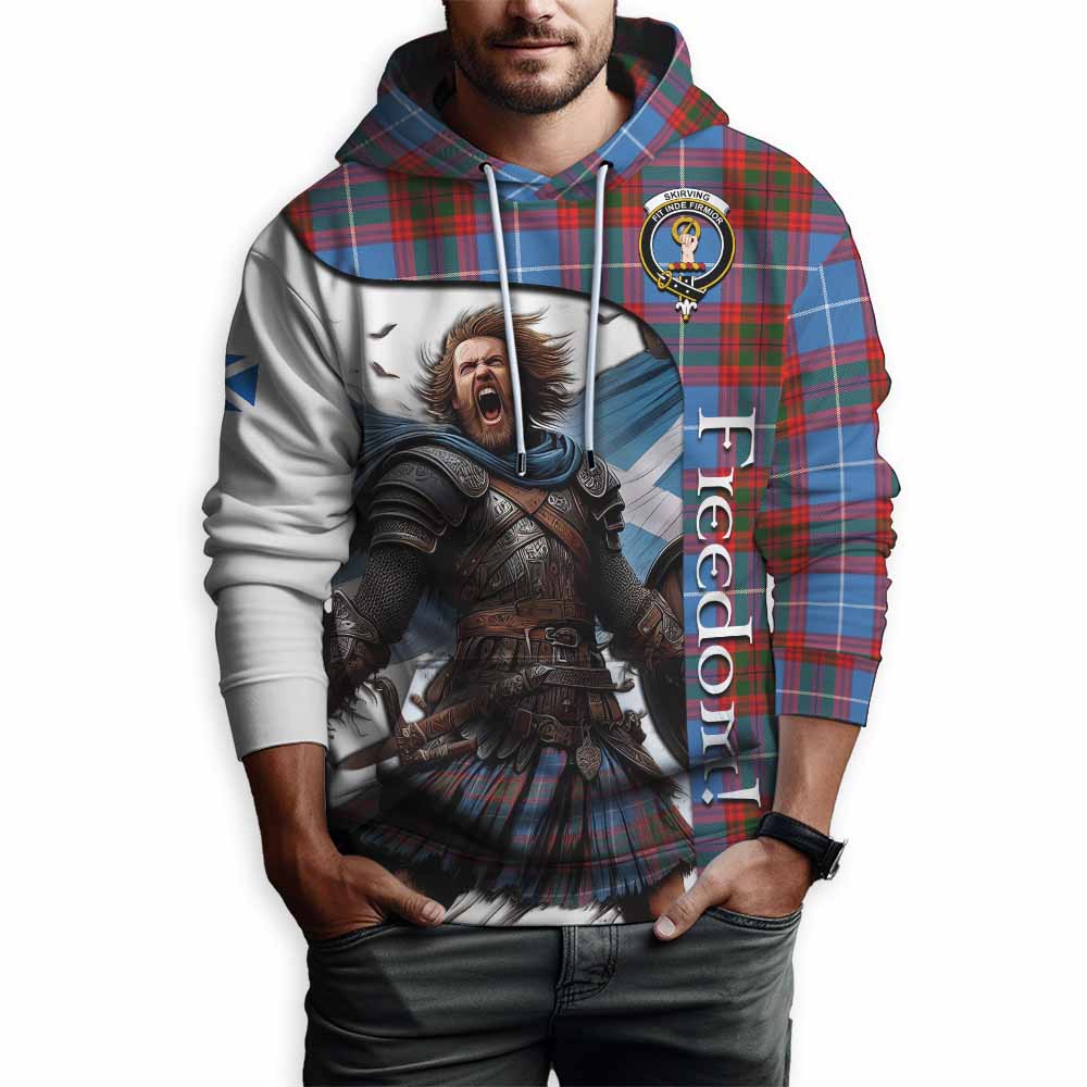 Tartan Vibes Clothing Skirving Crest Tartan Hoodie Inspired by the Freedom of Scottish Warrior