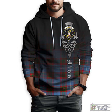 Skirving Tartan Hoodie Featuring Alba Gu Brath Family Crest Celtic Inspired Zip Hoodie - Tartan Vibes Clothing