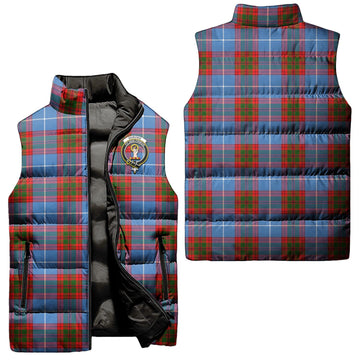 Skirving Tartan Sleeveless Puffer Jacket with Family Crest Unisex - Tartan Vibes Clothing