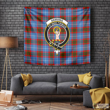 Skirving Tartan Tapestry Wall Hanging and Home Decor for Room with Family Crest