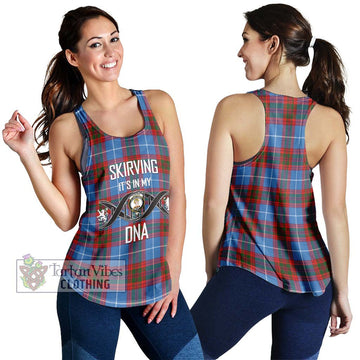 Skirving Tartan Women's Racerback Tanks with Family Crest DNA In Me Style 4XL - Tartan Vibes Clothing