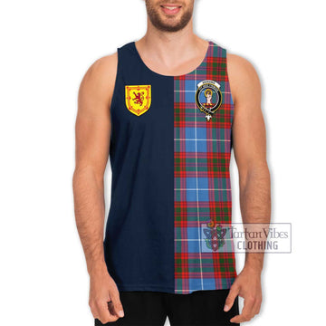 Skirving Tartan Men's Tank Top Alba with Scottish Lion Royal Arm Half Style Men - Tartan Vibes Clothing