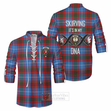 Skirving Tartan Ghillie Kilt Shirt with Family Crest DNA In Me Style Men - Tartan Vibes Clothing