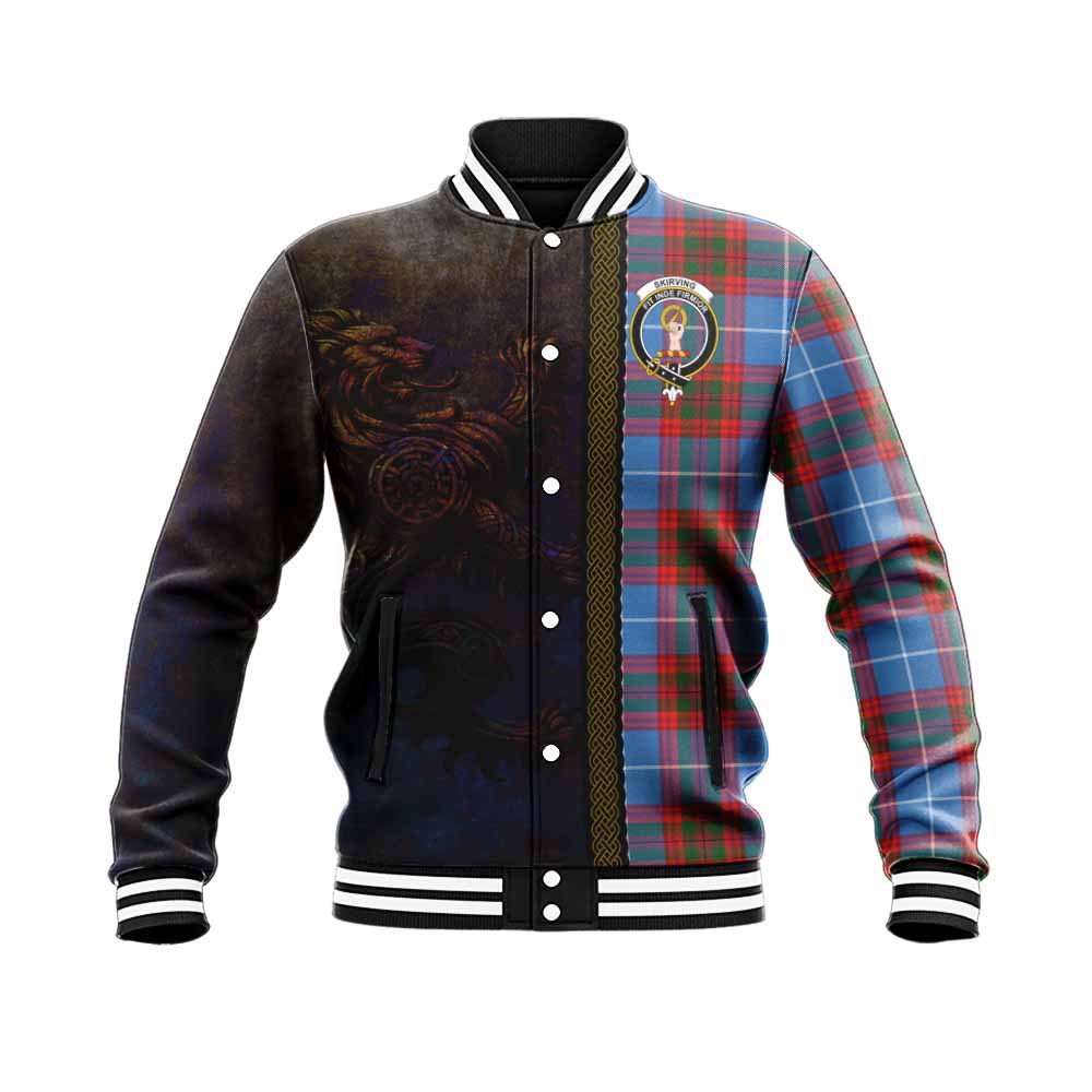 Skirving Tartan Family Crest Baseball Jacket Alba Gu Brath Be Brave Lion Ancient Style Unisex - Tartan Vibes Clothing