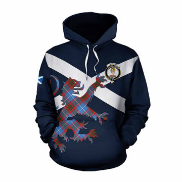 Skirving Tartan Lion Rampant Cotton Hoodie Proudly Display Your Heritage with Alba Gu Brath and Clan Name Pullover Hoodie XS - Tartan Vibes Clothing