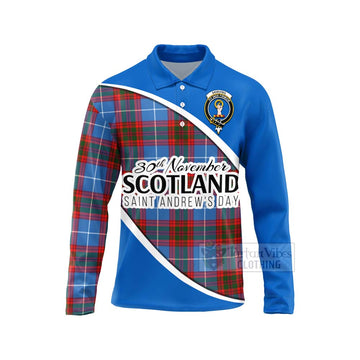 Skirving Family Crest Tartan Long Sleeve Polo Shirt Celebrate Saint Andrew's Day in Style Unisex - Tartan Vibes Clothing
