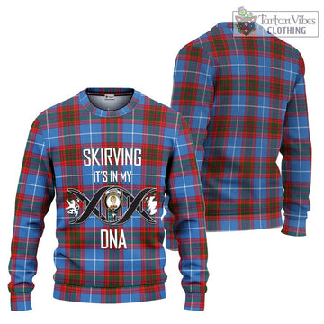 Skirving Tartan Ugly Sweater with Family Crest DNA In Me Style Unisex - Tartan Vibes Clothing