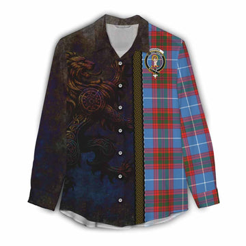 Skirving Tartan Family Crest Women's Casual Shirt Alba Gu Brath Be Brave Lion Ancient Style Female - Tartan Vibes Clothing