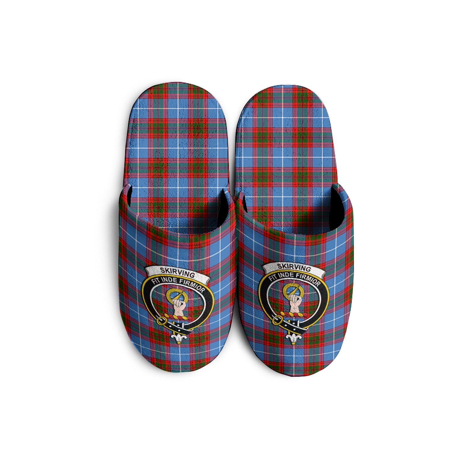 Skirving Tartan Home Slippers with Family Crest KIDS - Tartan Vibes Clothing