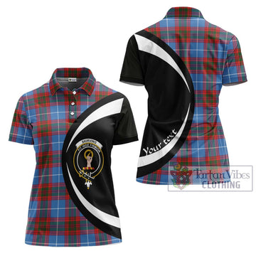 Skirving Tartan Women's Polo Shirt with Family Crest Circle Style Women - Tartan Vibes Clothing