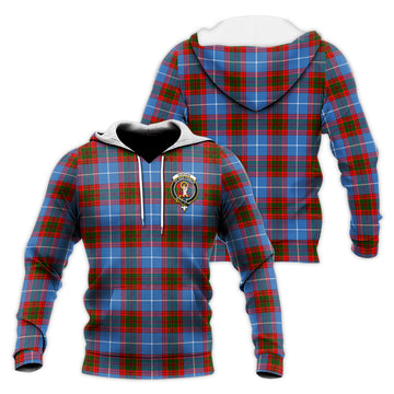 Skirving Tartan Knitted Hoodie with Family Crest