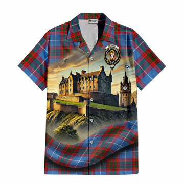 Skirving Tartan Family Crest Hawaiian Shirt with Scottish Ancient Castle Style Kid - Tartan Vibes Clothing