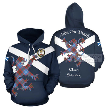 Skirving Tartan Lion Rampant Hoodie Proudly Display Your Heritage with Alba Gu Brath and Clan Name Zip Hoodie - Tartan Vibes Clothing