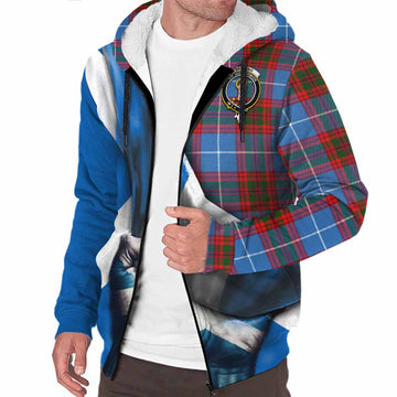 Skirving Tartan Sherpa Hoodie with Family Crest Scotland Patriotic Style Unisex S - Tartan Vibes Clothing