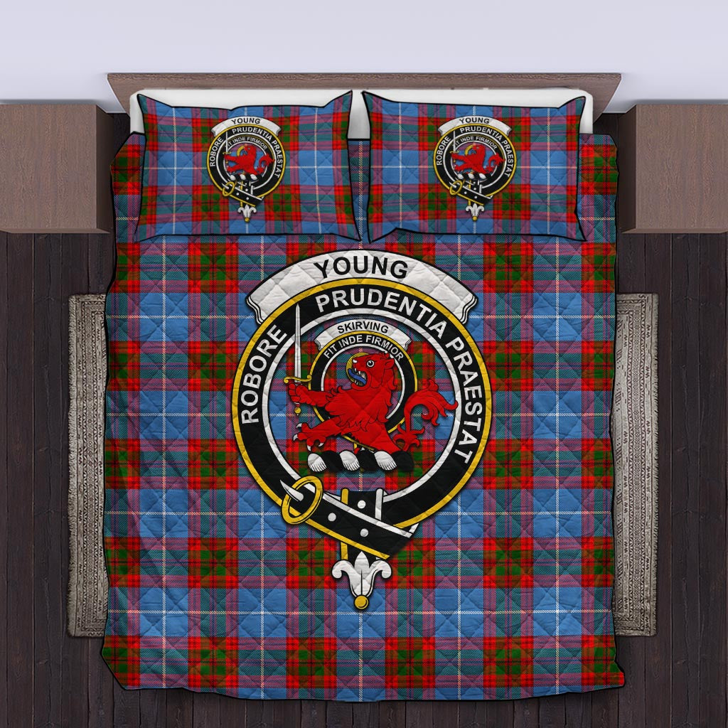 Skirving Tartan Quilt Bed Set with Family Crest King - Tartan Vibes Clothing