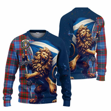 Skirving Tartan Family Crest Knitted Sweater with Scottish Majestic Lion Unisex - Tartan Vibes Clothing