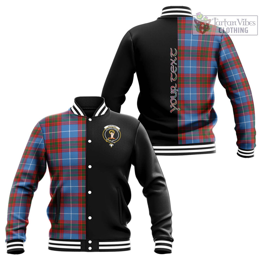 Skirving Tartan Baseball Jacket with Family Crest and Half Of Me Style Unisex - Tartan Vibes Clothing