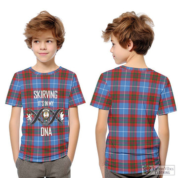 Skirving Tartan Kid T-Shirt with Family Crest DNA In Me Style Youth XL Size14 - Tartan Vibes Clothing
