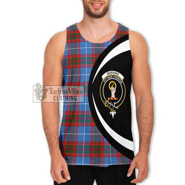 Skirving Tartan Men's Tank Top with Family Crest Circle Style Men - Tartan Vibes Clothing