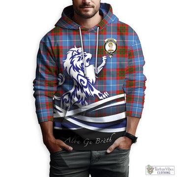 Skirving Tartan Hoodie with Alba Gu Brath Regal Lion Emblem Zip Hoodie - Tartan Vibes Clothing