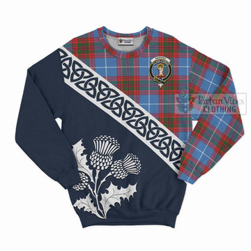 Skirving Tartan Sweatshirt Featuring Thistle and Scotland Map Unisex - Tartan Vibes Clothing
