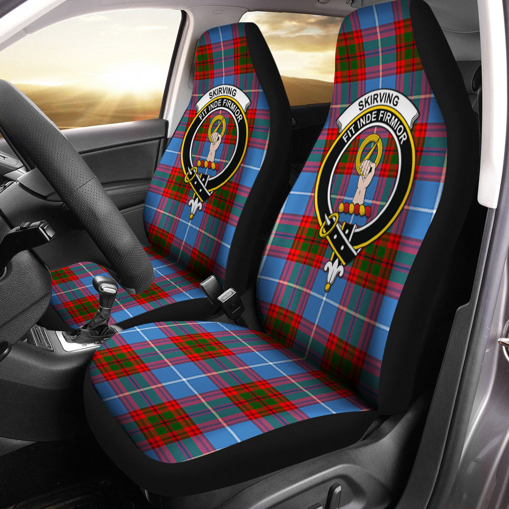 Skirving Tartan Car Seat Cover with Family Crest One Size - Tartan Vibes Clothing