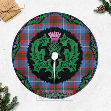 Skirving Tartan Christmas Tree Skirt Scottish Thistle Style Casual Tree Skirts - Tartan Vibes Clothing