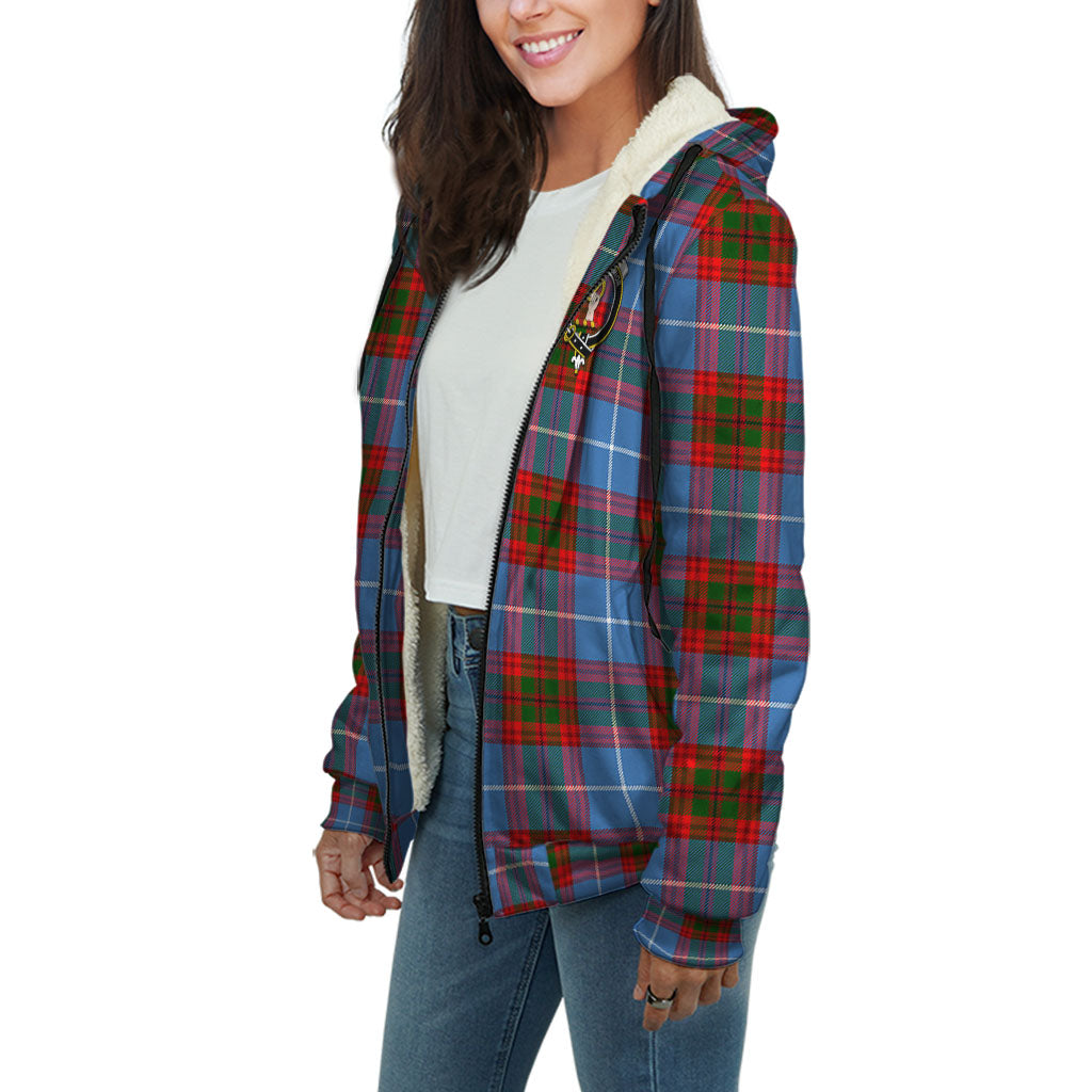 Skirving Tartan Sherpa Hoodie with Family Crest Unisex - Tartan Vibes Clothing