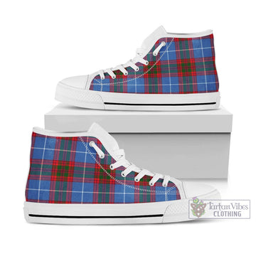 Skirving Tartan High Top Shoes Kid High Top - White Sole - Tartan Vibes Clothing