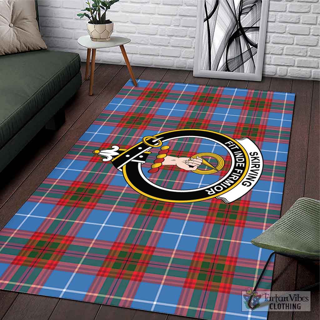 Skirving Tartan Area Rug with Family Crest L 59*86 inch (150x220 cm) - Tartan Vibes Clothing
