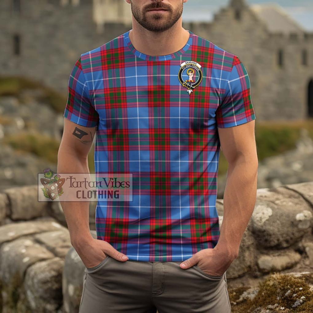 Skirving Tartan Cotton T-Shirt with Family Crest Kid's Shirt - Tartan Vibes Clothing