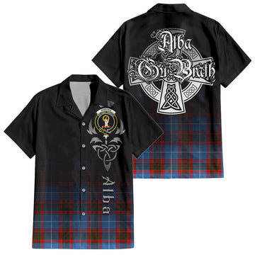 Skirving Tartan Hawaiian Shirt Shirt Featuring Alba Gu Brath Family Crest Celtic Inspired Kid - Tartan Vibes Clothing