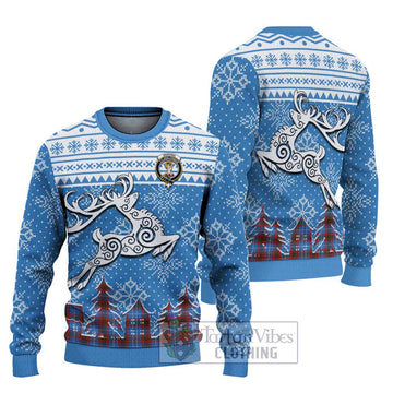 Skirving Clan Christmas Ugly Sweater Celtic Reindeer Style Unisex - Tartan Vibes Clothing