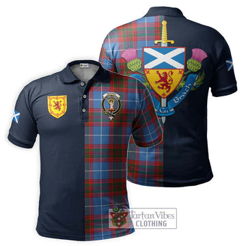 Skirving Tartan Polo Shirt Alba with Scottish Lion Royal Arm Half Style Kid - Tartan Vibes Clothing