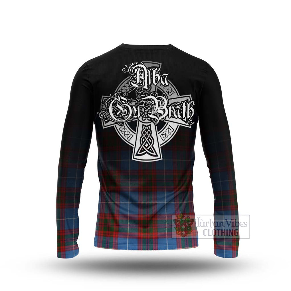 Skirving Tartan Long Sleeve T-Shirt Featuring Alba Gu Brath Family Crest Celtic Inspired - Tartan Vibes Clothing