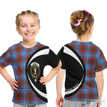 Skirving Tartan Kid T-Shirt with Family Crest Circle Style - Tartan Vibes Clothing