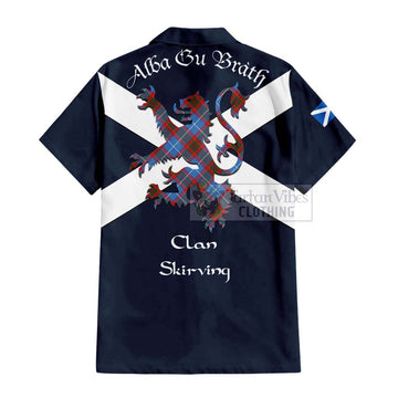 Skirving Tartan Lion Rampant Hawaiian Shirt Proudly Display Your Heritage with Alba Gu Brath and Clan Name - Tartan Vibes Clothing