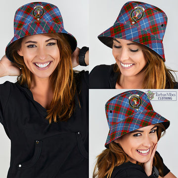 Skirving Tartan Bucket Hat with Family Crest