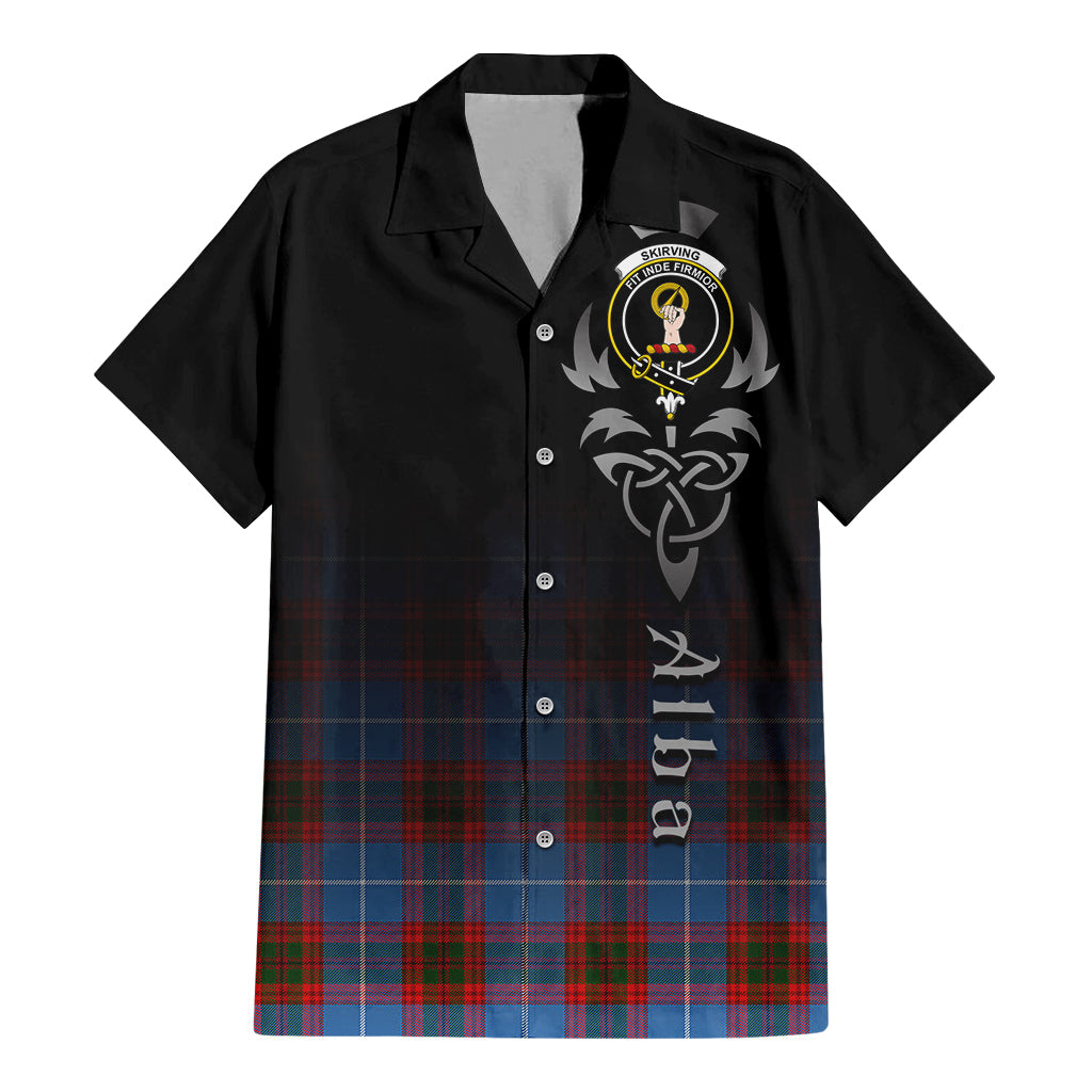 Skirving Tartan Hawaiian Shirt Shirt Featuring Alba Gu Brath Family Crest Celtic Inspired - Tartan Vibes Clothing