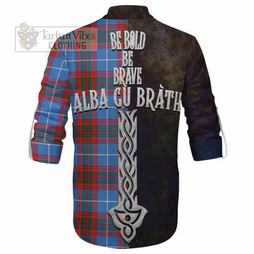 Skirving Tartan Family Crest Ghillie Kilt Shirt Alba Gu Brath Be Brave Lion Ancient Style