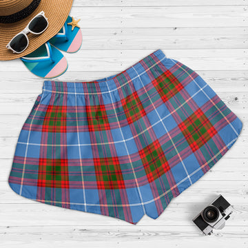 Skirving Tartan Womens Shorts with Family Crest