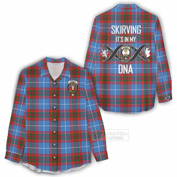 Skirving Tartan Women's Casual Shirt with Family Crest DNA In Me Style - Tartan Vibes Clothing