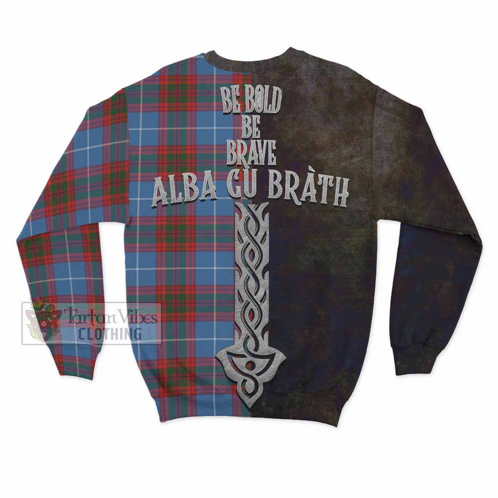 Skirving Tartan Family Crest Sweatshirt Alba Gu Brath Be Brave Lion Ancient Style - Tartan Vibes Clothing