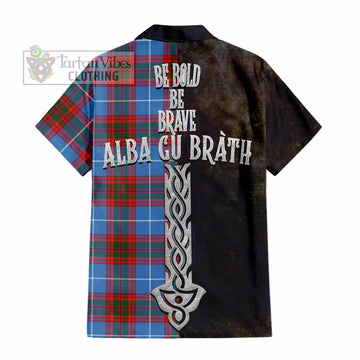 Skirving Tartan Family Crest Hawaiian Shirt Alba Gu Brath Be Brave Lion Ancient Style