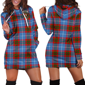 Skirving Tartan Hoodie Dress with Family Crest - Tartan Vibes Clothing
