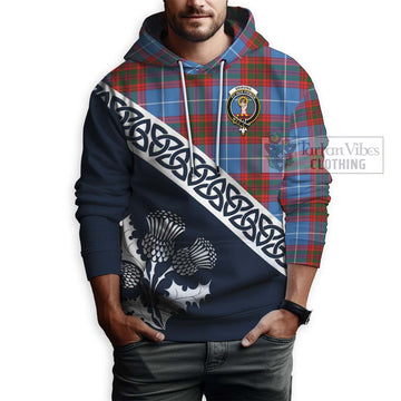 Skirving Tartan Hoodie Featuring Thistle and Scotland Map - Tartan Vibes Clothing