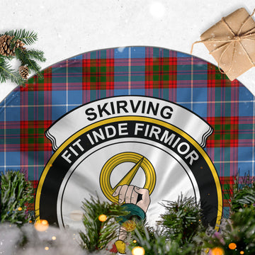 Skirving Tartan Christmas Tree Skirt with Family Crest - Tartan Vibes Clothing