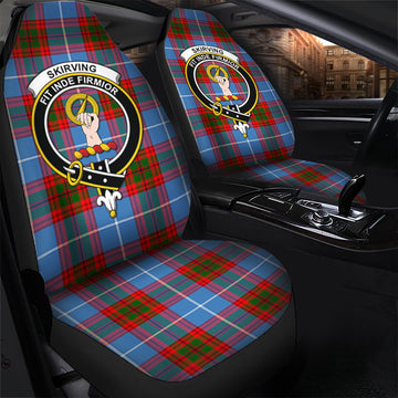 Skirving Tartan Car Seat Cover with Family Crest - Tartan Vibes Clothing