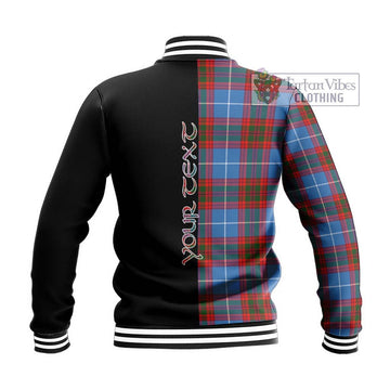 Skirving Tartan Baseball Jacket with Family Crest and Half Of Me Style - Tartan Vibes Clothing